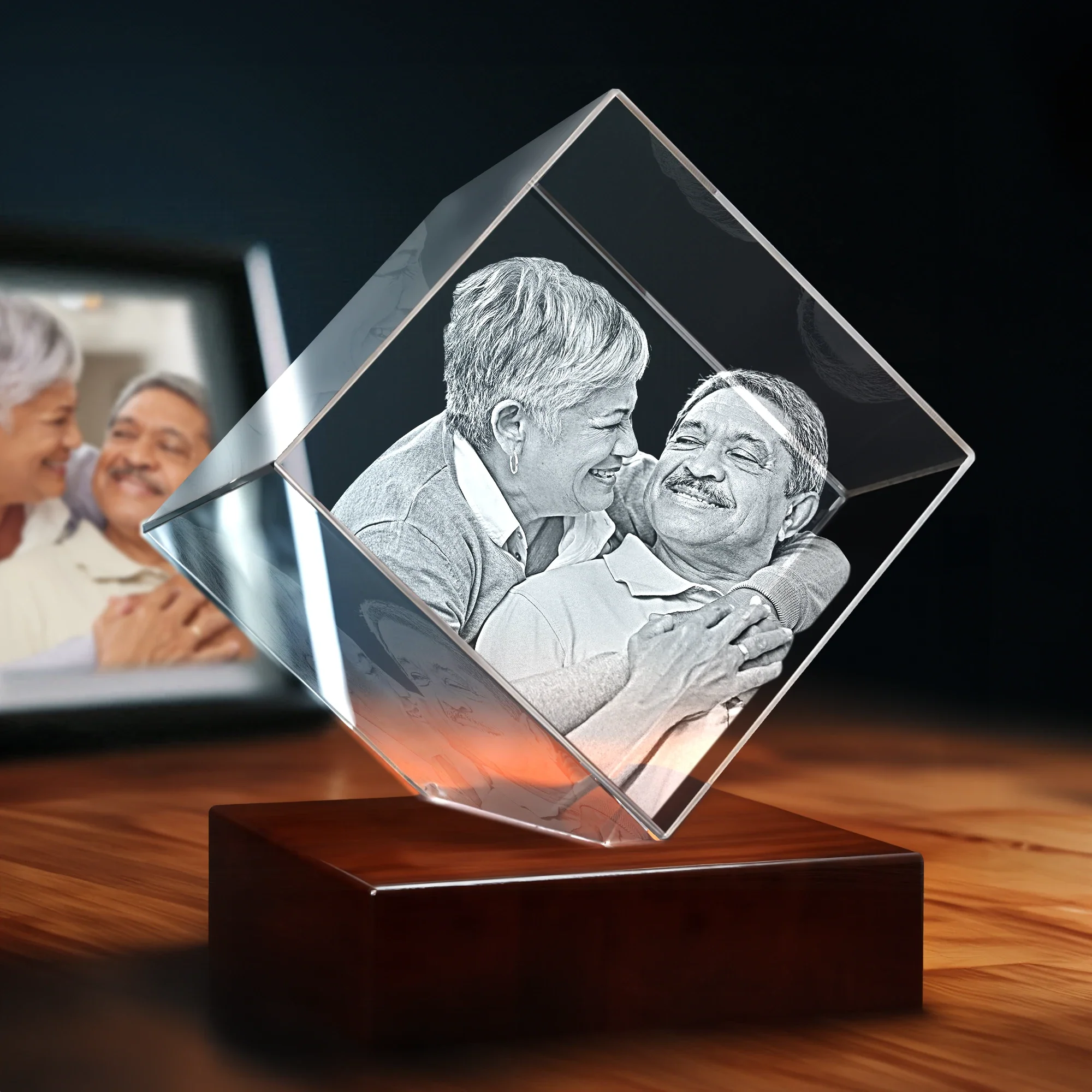 3D Picture Cube — Photo Cube Crystal Keepsakes